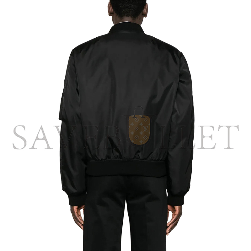 Pra*a triangle logo bomber jacket 277160